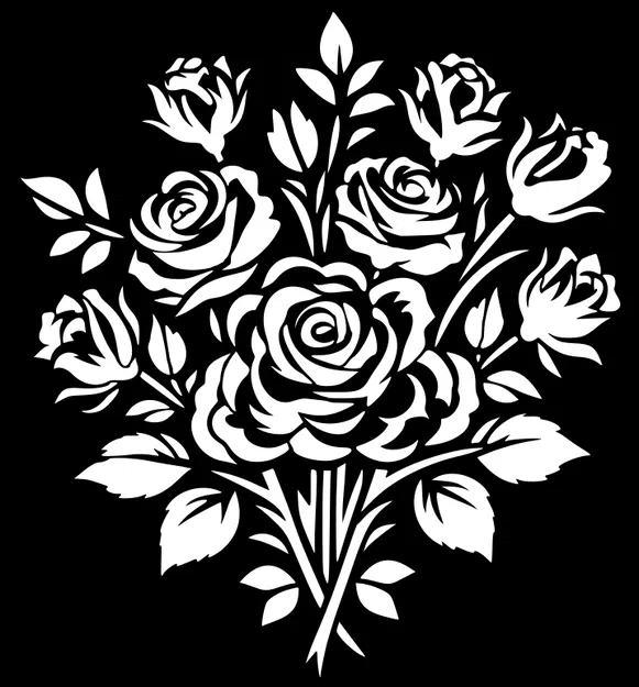 Khuôn vẽ: Hoa hồng 1 - Image 2