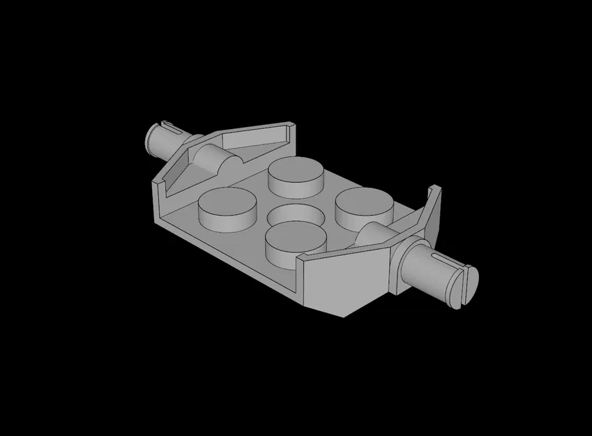 Tấm Lego Tương Thích (6157.dat) 2 x 2 với 2 Chốt Bánh Xe Mở Rộng không có Xương - Image 1