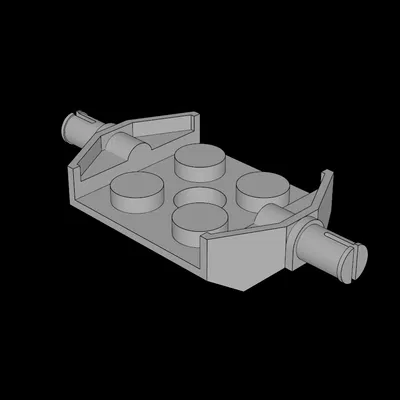 Tấm Lego Tương Thích (6157.dat) 2 x 2 với 2 Chốt Bánh Xe Mở Rộng không có Xương