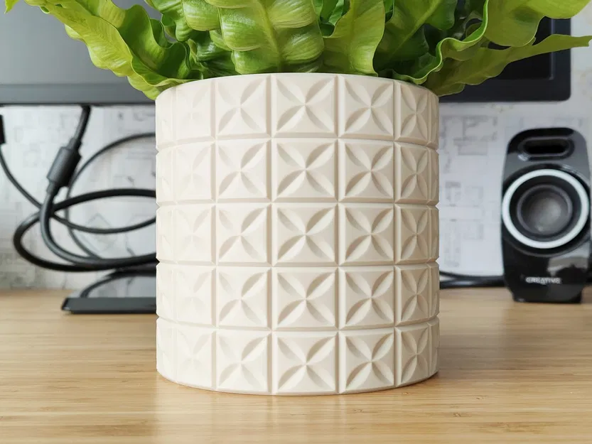 Chậu Hoa & Chậu Cây Phong Cách Gạch Men - Thiết Kế Vase Mode - Image 1