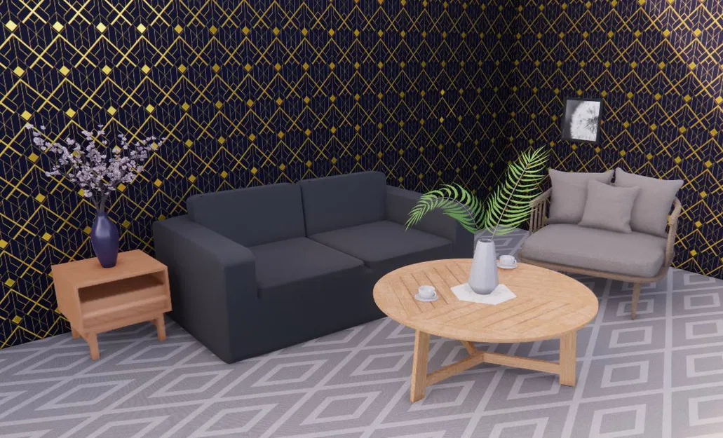 Mô Hình Sofa Tỉ Lệ 1:20 Cho Nhà Búp Bê - Image 1