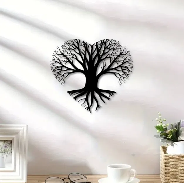 Tranh Nghệ Thuật Cây Đời Hình Trái Tim - Image 1