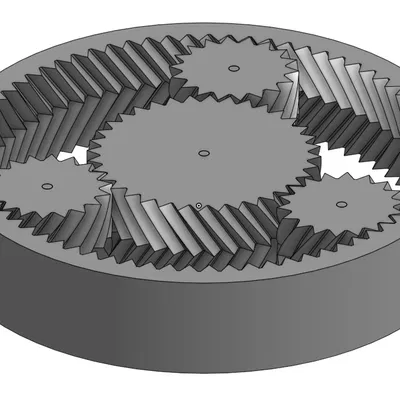 Hộp số hành tinh in một mảnh.