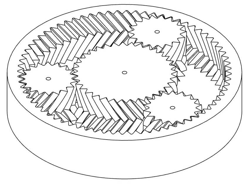Hộp số hành tinh in một mảnh. - Image 2