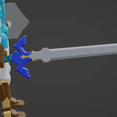 Dummy 13 Kiếm Chính và Khiên Hylian