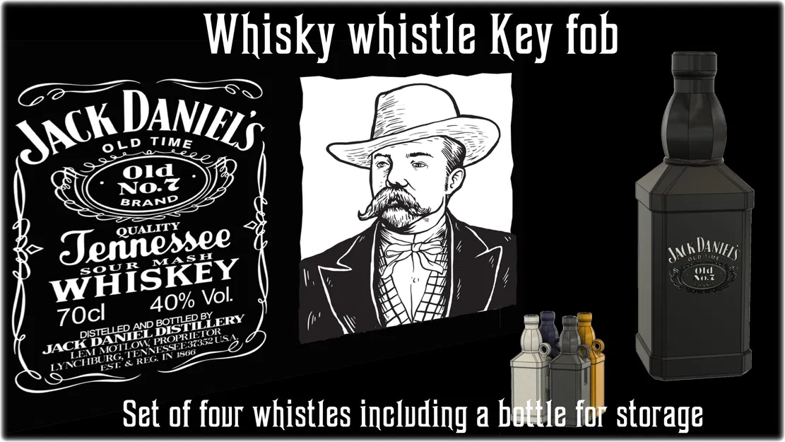 Còi Jack Daniels kèm chai đựng đồ - Image 4