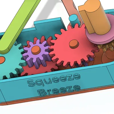 Quạt Squeeze Breeze (Quạt Bóp) In 3D