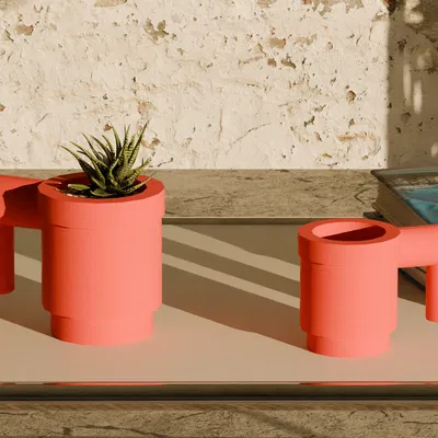 Chậu Cây Hình Ly LEGO Phóng To - Trang Trí Nhà Cửa