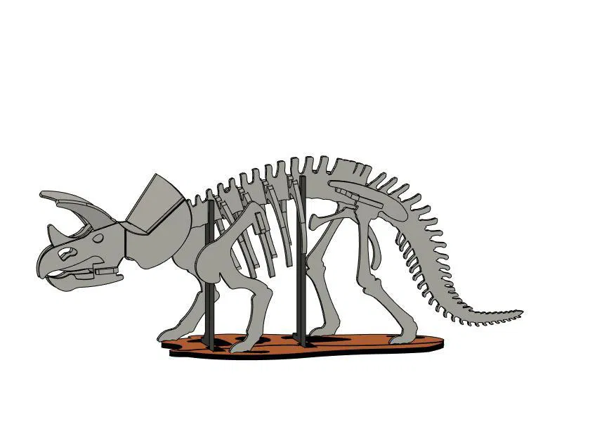 [3Dino Puzzle] Khủng long Triceratops Phong cách Cổ điển - Image 3