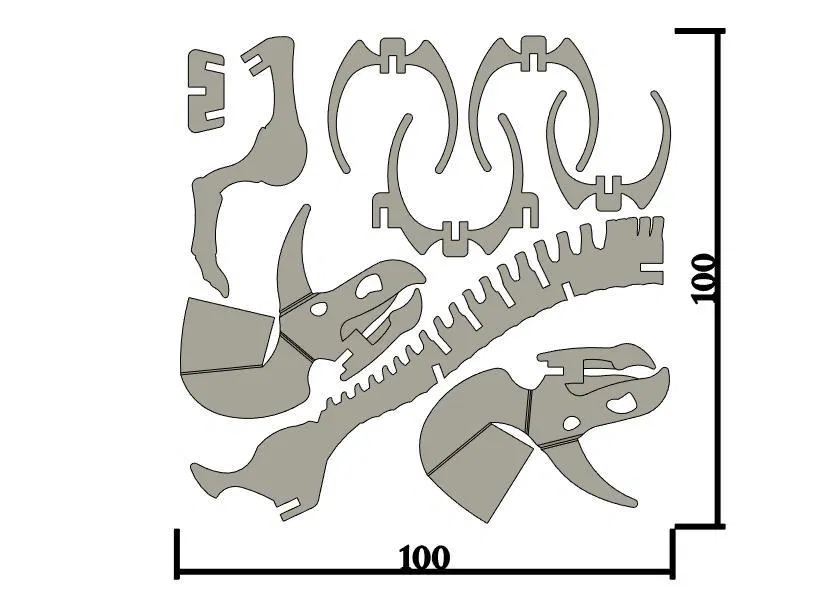 [3Dino Puzzle] Khủng long Triceratops Phong cách Cổ điển - Image 4