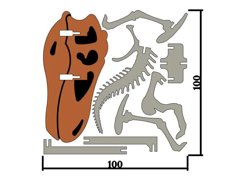 [3Dino Puzzle] Khủng long Triceratops Phong cách Cổ điển - Image 5