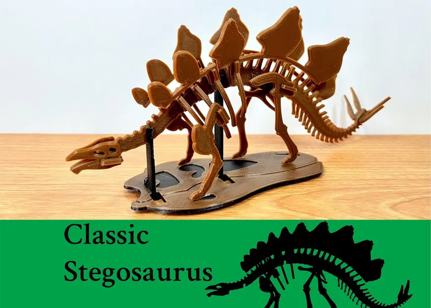 [3Dino Puzzle] Stegosaurus Phong Cách Cổ Điển - Image 1