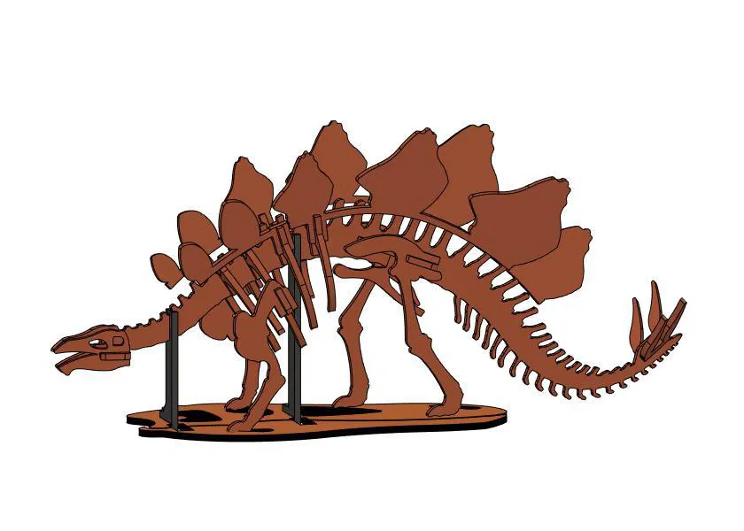 [3Dino Puzzle] Stegosaurus Phong Cách Cổ Điển - Image 3