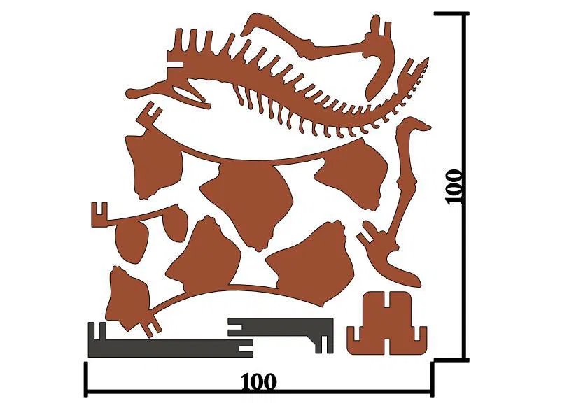 [3Dino Puzzle] Stegosaurus Phong Cách Cổ Điển - Image 5