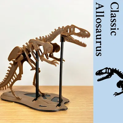 [3Dino Puzzle] Allosaurus Phong Cách Cổ Điển