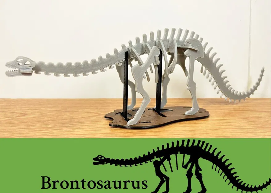 [3Dino Puzzle] Khủng long Brontosaurus (Apatosaurus cổ điển) - Image 1