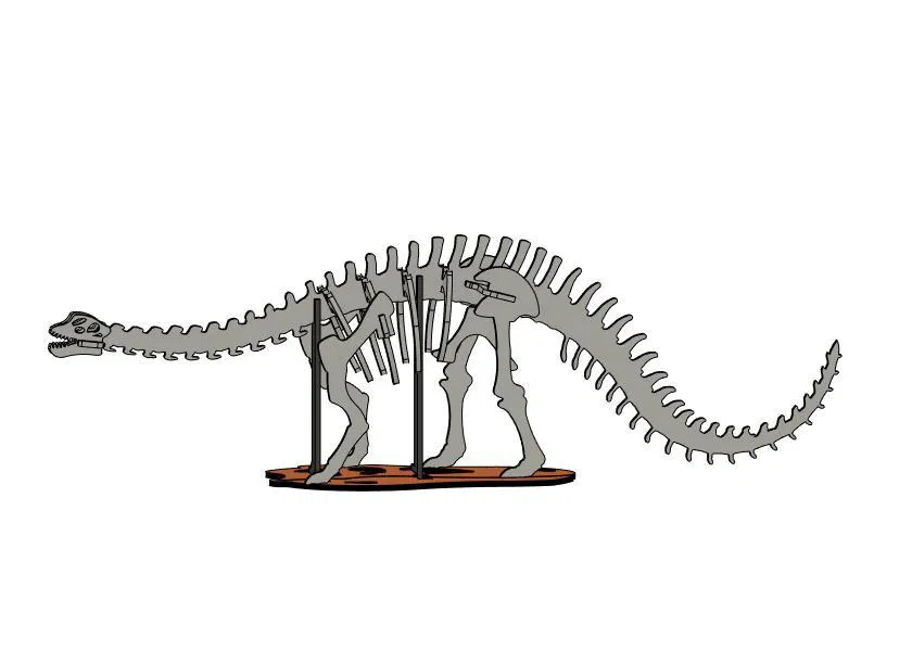 [3Dino Puzzle] Khủng long Brontosaurus (Apatosaurus cổ điển) - Image 3