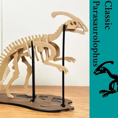 [3Dino Puzzle] Khủng long Parasaurolophus Phong Cách Cổ Điển