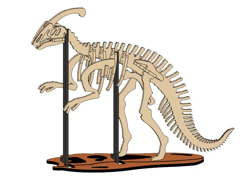 [3Dino Puzzle] Khủng long Parasaurolophus Phong Cách Cổ Điển - Image 2