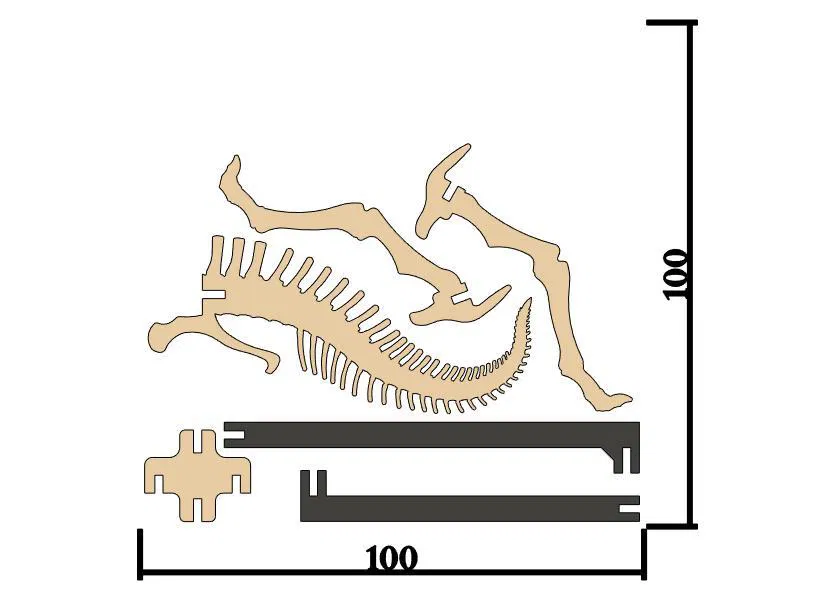 [3Dino Puzzle] Khủng long Parasaurolophus Phong Cách Cổ Điển - Image 3