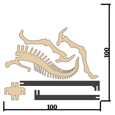 [3Dino Puzzle] Khủng long Parasaurolophus Phong Cách Cổ Điển