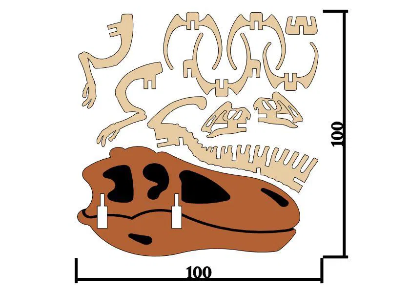 [3Dino Puzzle] Khủng long Parasaurolophus Phong Cách Cổ Điển - Image 5