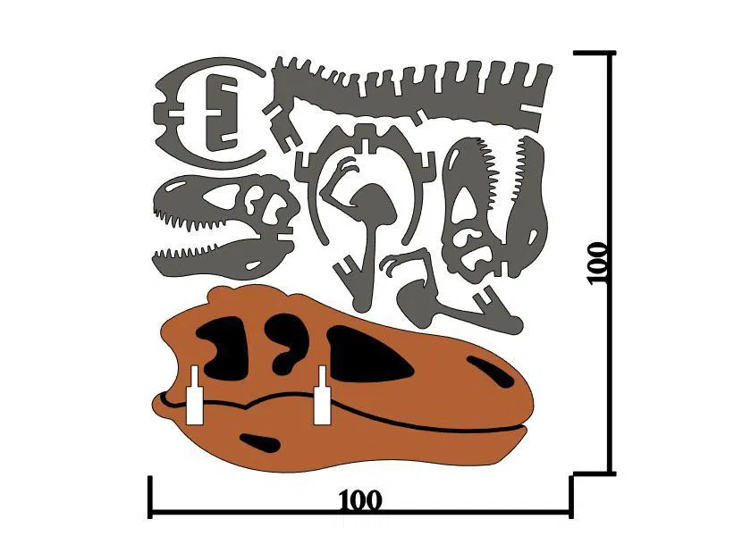 [3Dino Puzzle] Khủng Long Bạo Chúa T-Rex Phong Cách Cổ Điển - Image 4