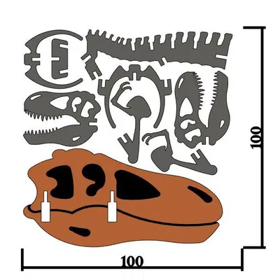 [3Dino Puzzle] Khủng Long Bạo Chúa T-Rex Phong Cách Cổ Điển