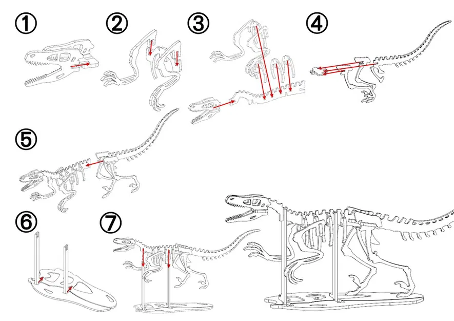 [3Dino Puzzle] Khủng Long Bạo Chúa Velociraptor - Image 2