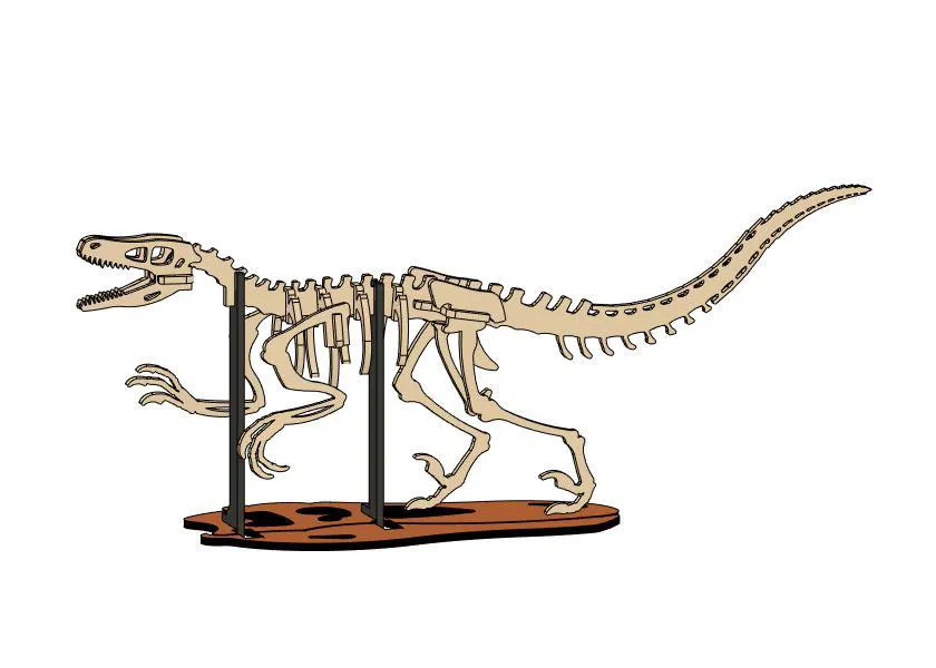 [3Dino Puzzle] Khủng Long Bạo Chúa Velociraptor - Image 3
