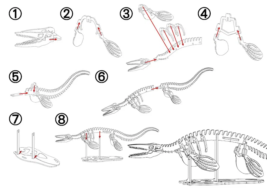 [3Dino Puzzle] Tylosaurus Phong Cách Cổ Điển - Image 2