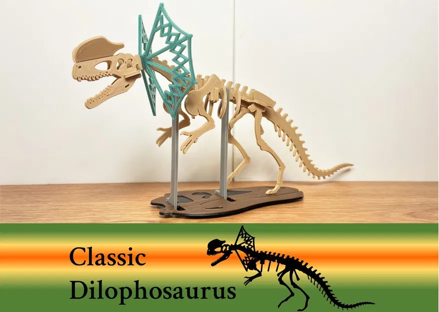 [3Dino Puzzle] Khủng Long Dilophosaurus Phong Cách Cổ Điển - Image 1