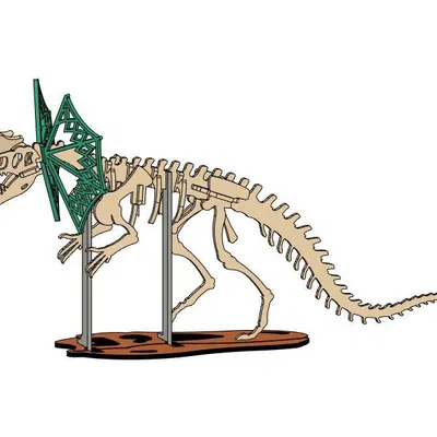 [3Dino Puzzle] Khủng Long Dilophosaurus Phong Cách Cổ Điển