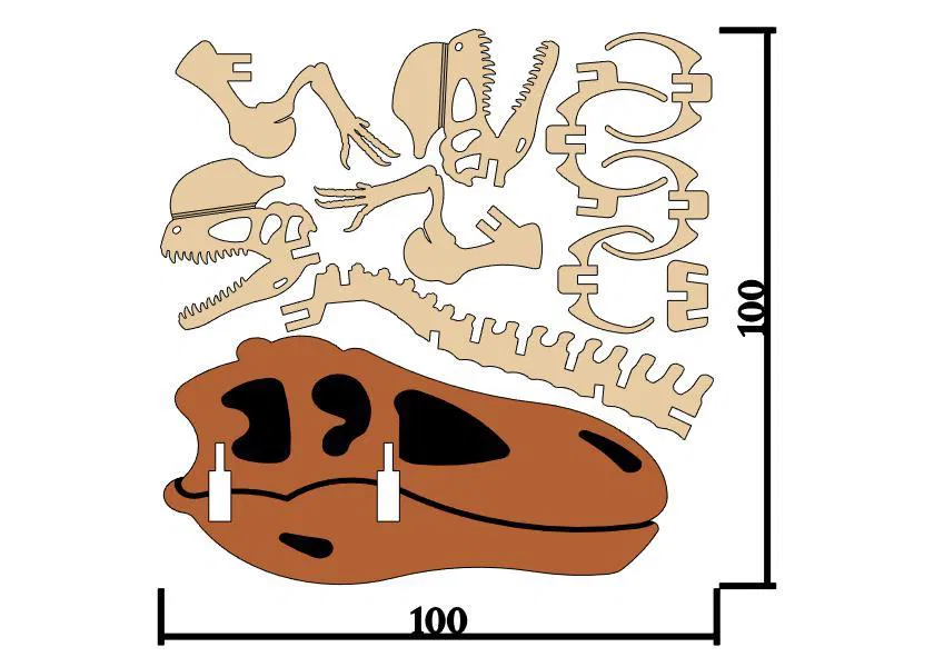 [3Dino Puzzle] Khủng Long Dilophosaurus Phong Cách Cổ Điển - Image 4