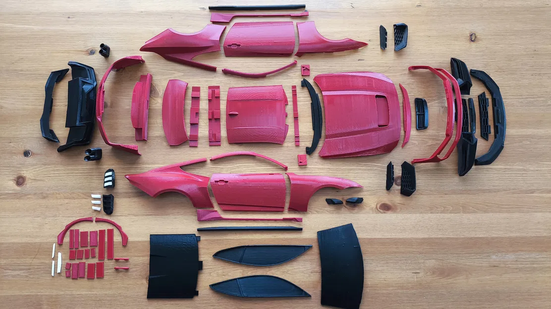 Thân xe RC Mustang Dark Horse 1/10 - Image 6