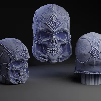 Tượng Bán Thân Necromancer Có Mũ Giáp