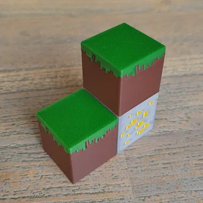 Khối Cỏ Minecraft Hai Màu