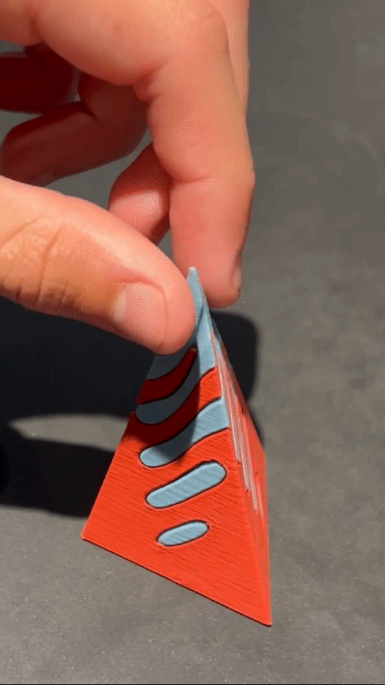 Mô hình Fidget Xoắn Ốc Chóp Tam Giác Đi Qua Không Tưởng