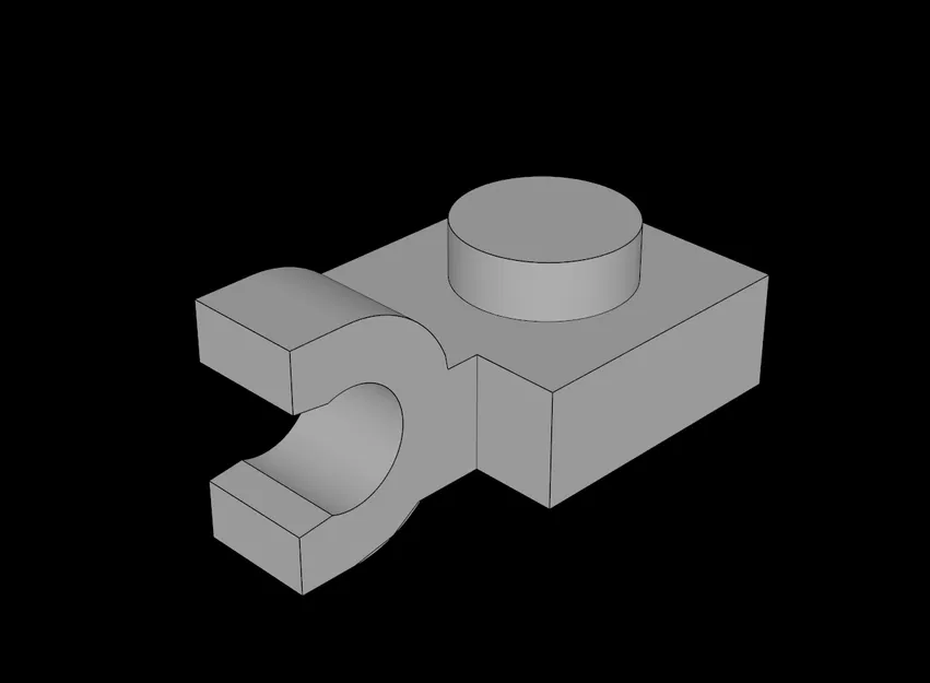 Khớp Lego (6019.dat) Tấm 1x1 có Kẹp Ngang (Kẹp U Dày) - Image 1