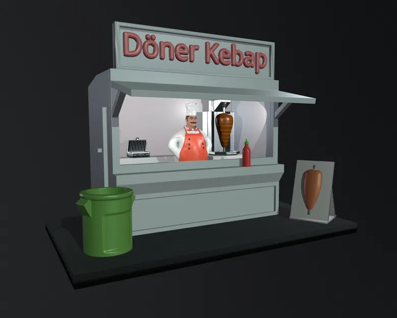 TỰ LÀM QUẦY DÖNER KEBAB - IN KHÔNG CẦN SUPPORT - Image 2