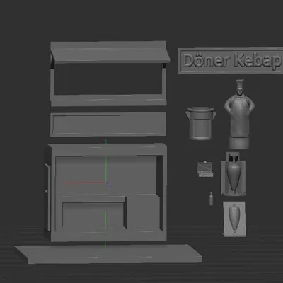 TỰ LÀM QUẦY DÖNER KEBAB - IN KHÔNG CẦN SUPPORT