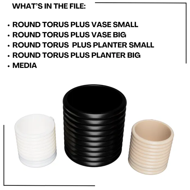 Chậu Tròn Torus Plus / Bình Hoa - Image 6