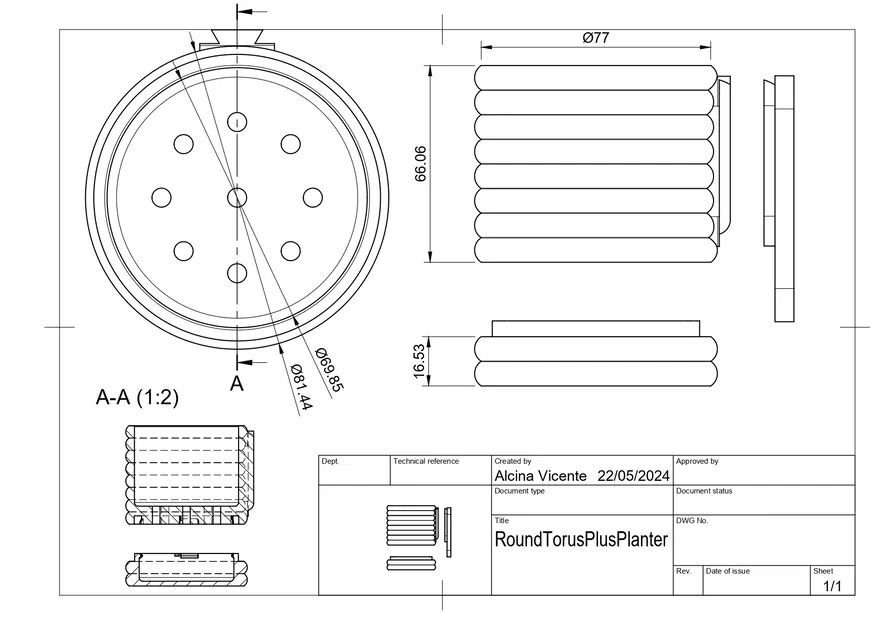 Chậu Tròn Torus Plus / Bình Hoa - Image 11