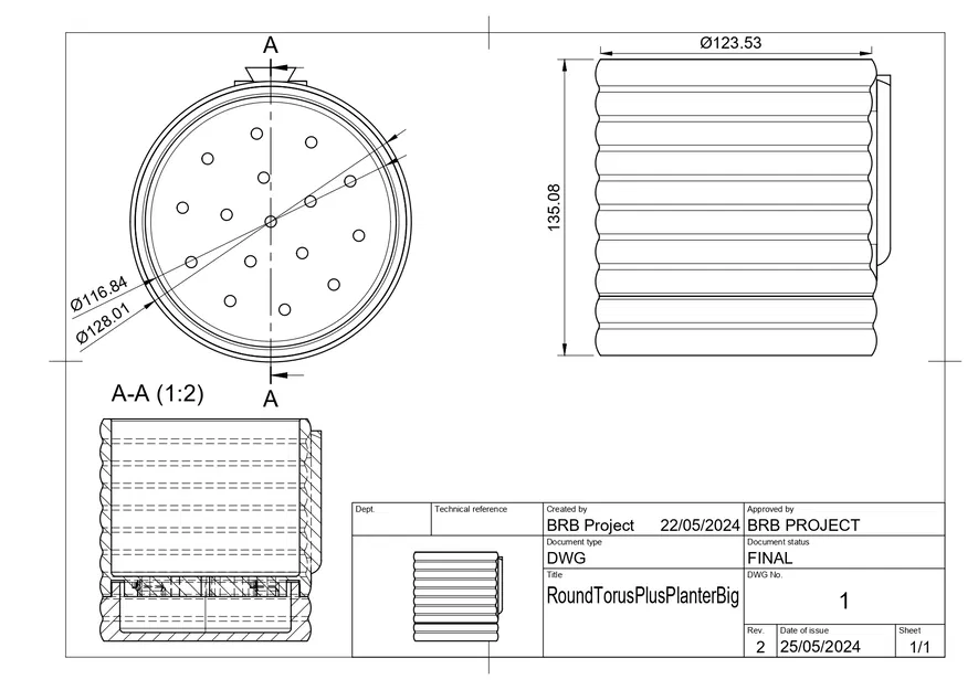 Chậu Tròn Torus Plus / Bình Hoa - Image 15
