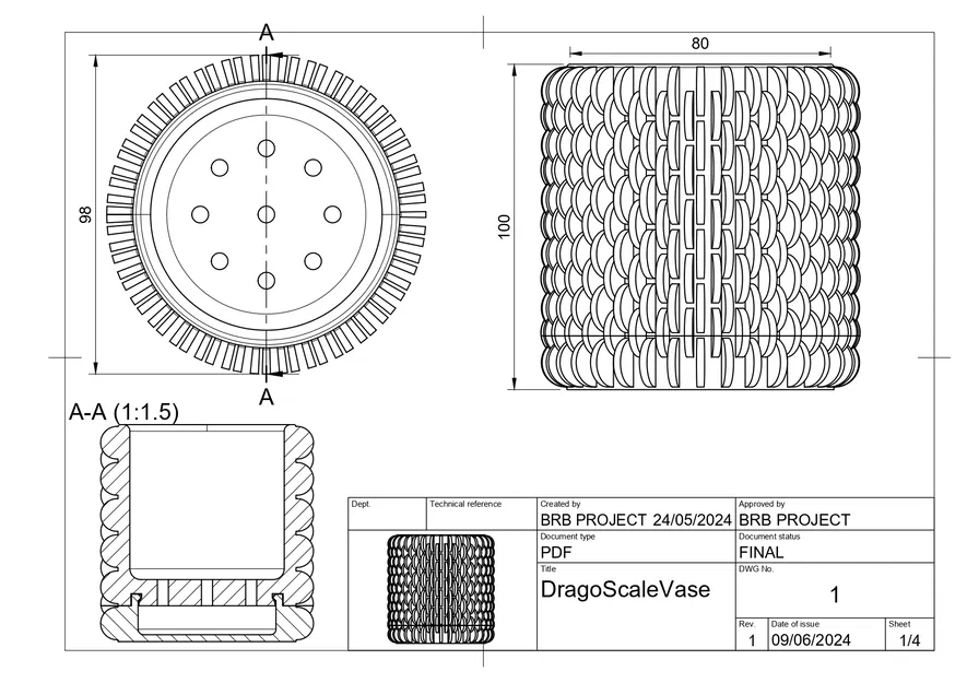 Chậu Hoa / Bình Rồng Vảy - Image 8