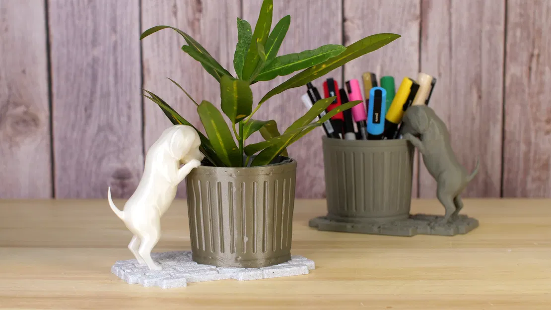 Chậu Cây/Thùng Rác Hình Chó Doggo - Image 1