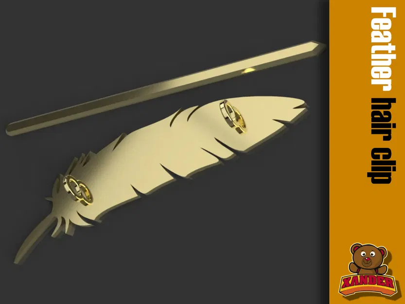 Kẹp Tóc Hình Lông Vũ - Image 1