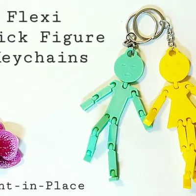 Móc Khóa Stick Figure Dẻo Phiên Bản 2