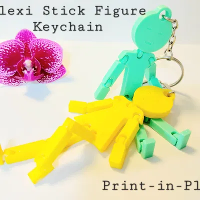 Móc Khóa Stick Figure Dẻo Phiên Bản 2