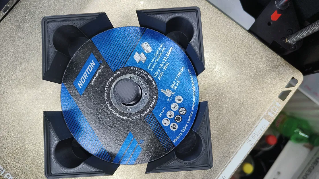 Giá đỡ đĩa máy mài góc Gridfinity - 125mm - Image 4